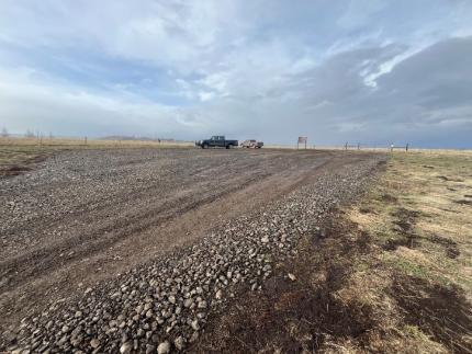 Rock added to the Harlow Ridge parking area by Asotin County.